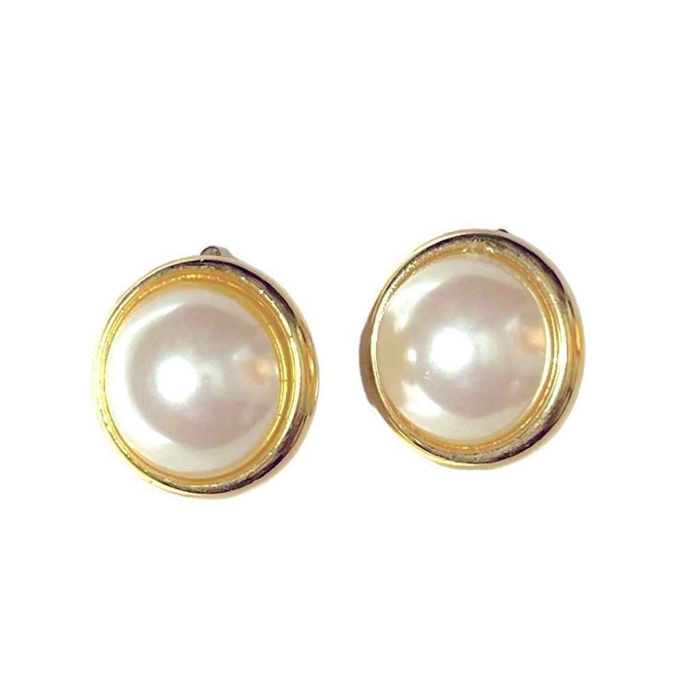 Marvella Vintage Faux Pearl & Gold Clip-On Earrings